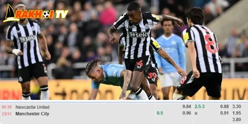 Nhận định kèo cá cược chi tiết nhất khi soi kèo Newcastle Vs Man City